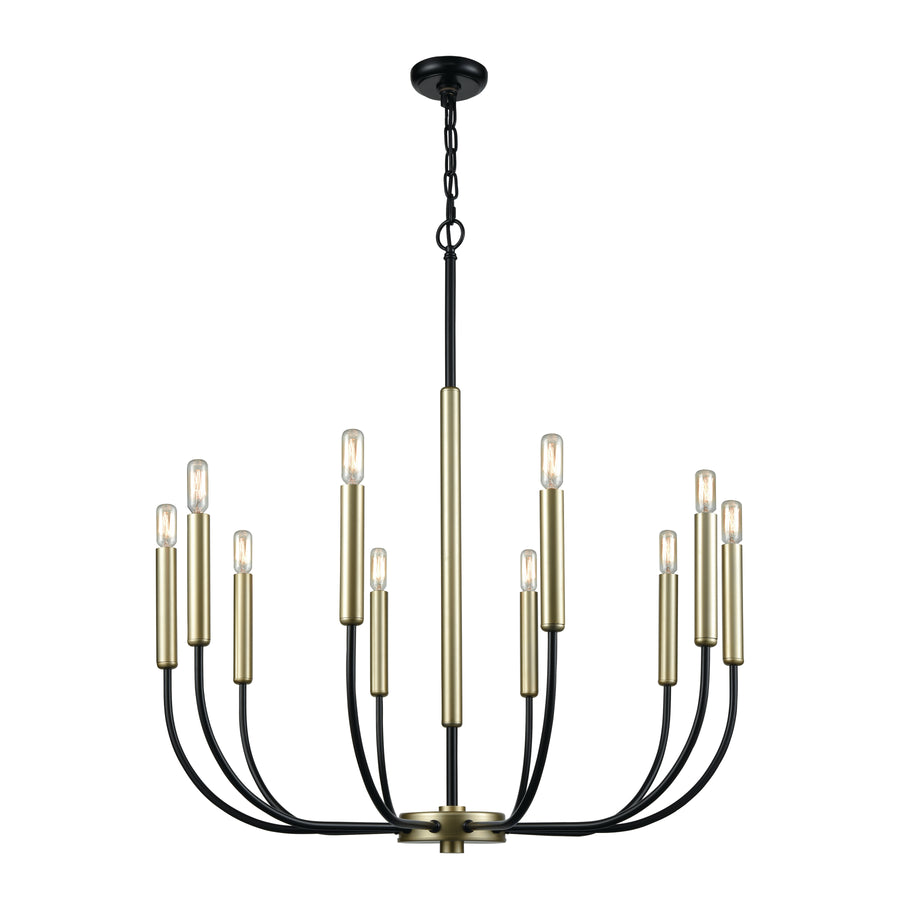 Transatlantique 34' 10 Light Chandelier in Black