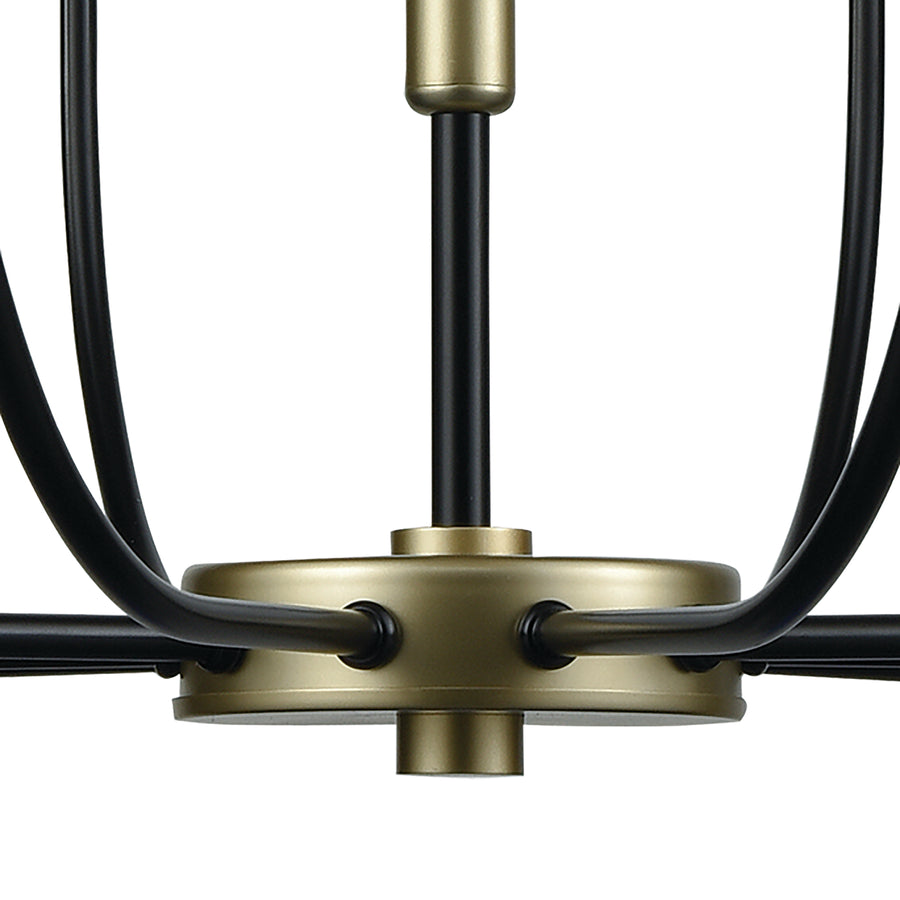 Transatlantique 34' 10 Light Chandelier in Black