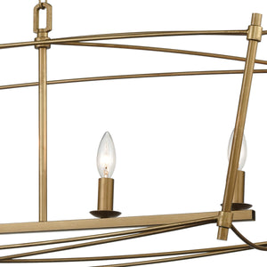 Trapan 39' 5 Light Island Light in Aged Gold