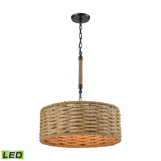 Weaverton 19" 3 Light LED Chandelier in Oil Rubbed Bronze