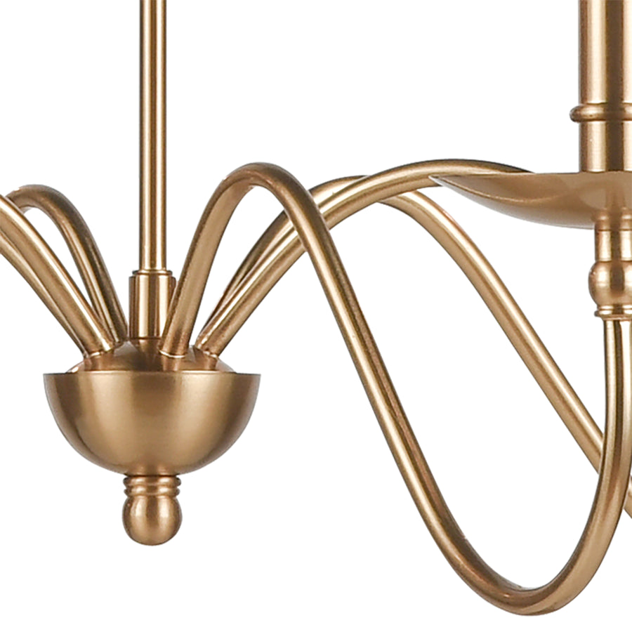 Wellsley 47' 6 Light Chandelier in Burnished Brass