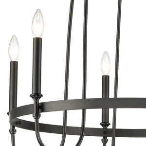 Wickshire 29' 6 Light Chandelier in Matte Black