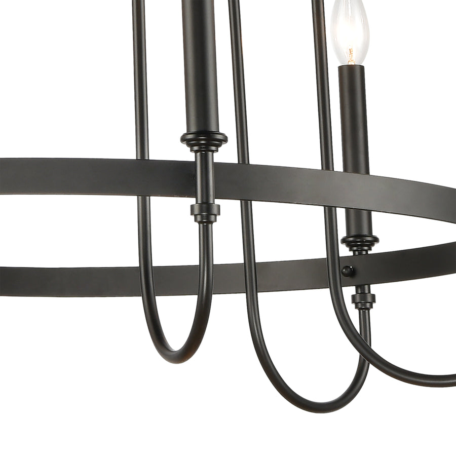 Wickshire 29' 6 Light Chandelier in Matte Black