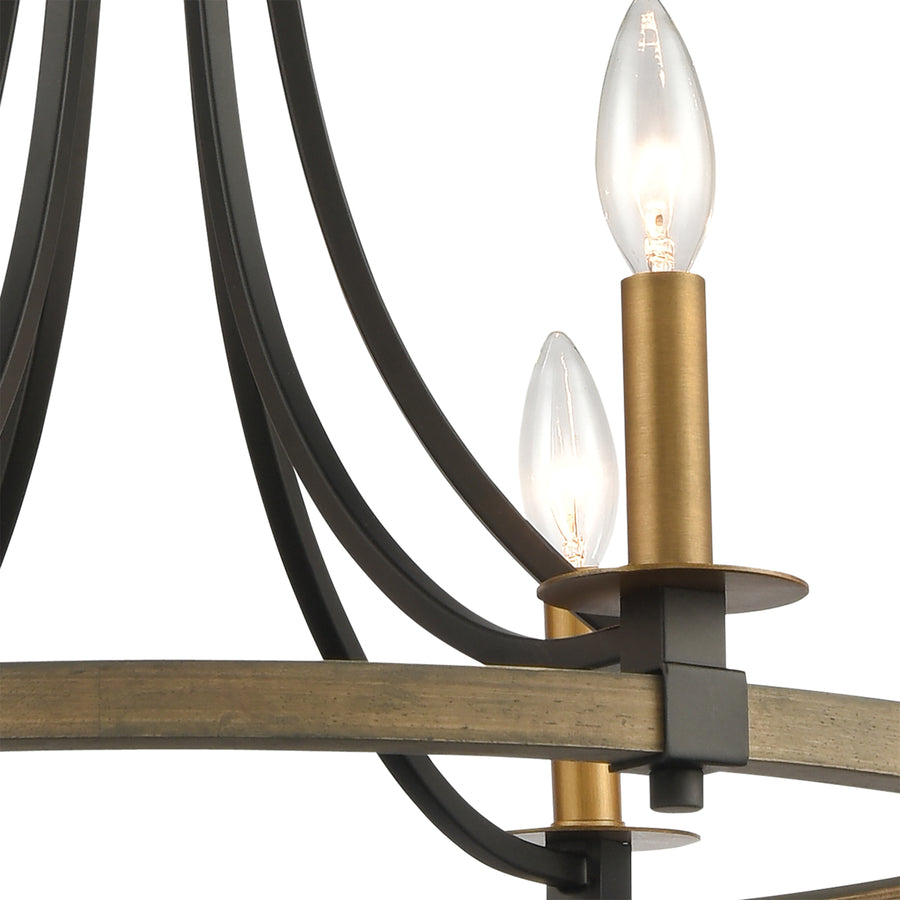 Woodbridge 24' 6 Light Chandelier in Matte Black