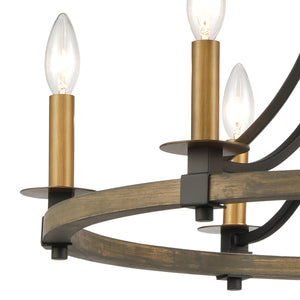 Woodbridge 24' 6 Light Chandelier in Matte Black