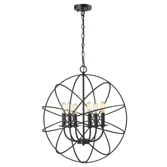 Yardley 23" 6 Light Chandelier in Oil Rubbed Bronze