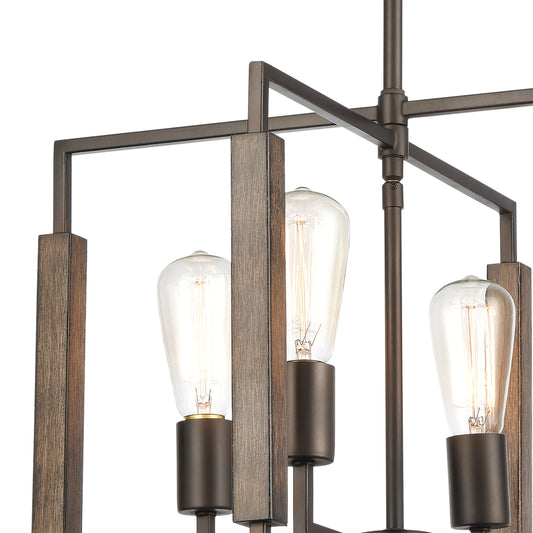 Zinger 20" 4 Light Chandelier in Oil Rubbed Bronze