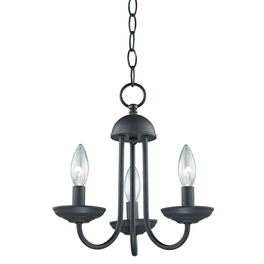 Williamsport 12" 3 Light Chandelier in Oil Rubbed Bronze