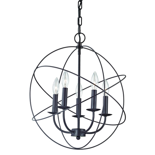 Williamsport 18" 5 Light Chandelier in Oil Rubbed Bronze