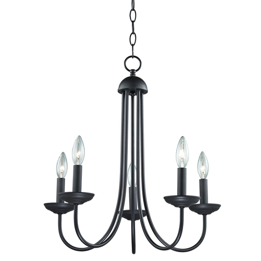 Williamsport 20" 5 Light Modern Chandelier in Oil Rubbed Bronze