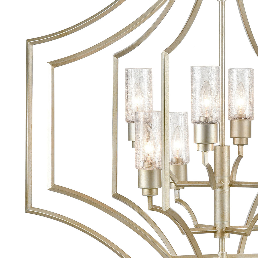 Cheswick 36' 8 Light Chandelier in Aged Silver