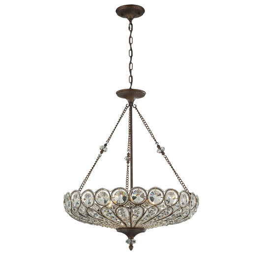 Christina 26" 6 Light Chandelier in Mocha