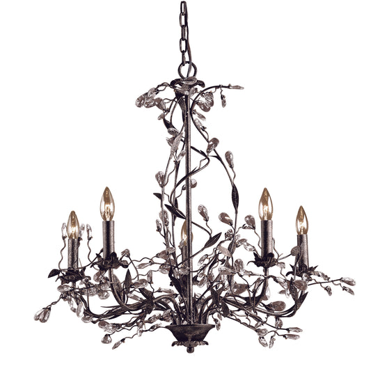 Circeo 27" 5 Light Chandelier in Deep Rust