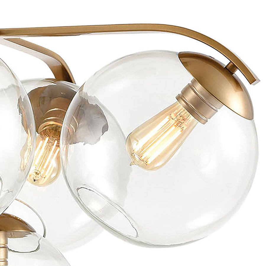 Collective 28' 5 Light Chandelier in Satin Brass