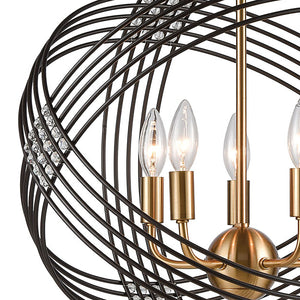 Concentric 19' 5 Light Chandelier in Oil Rubbed Bronze