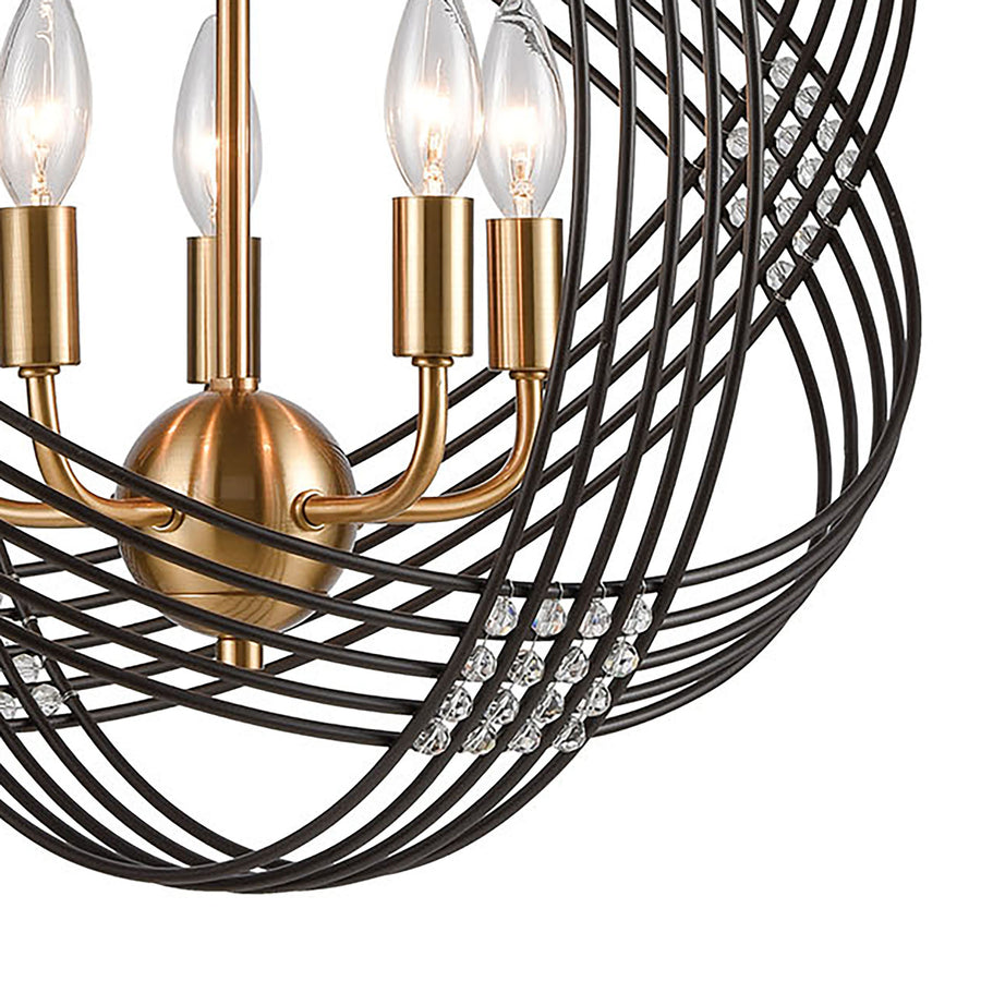 Concentric 19' 5 Light Chandelier in Oil Rubbed Bronze