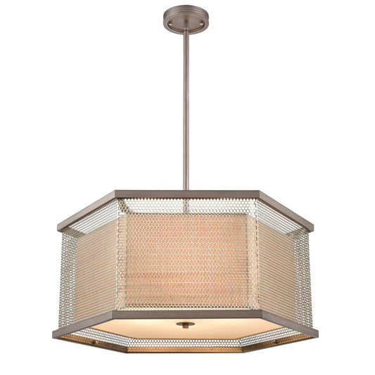 Crestler 28" 6 Light Chandelier in Weathered Zinc