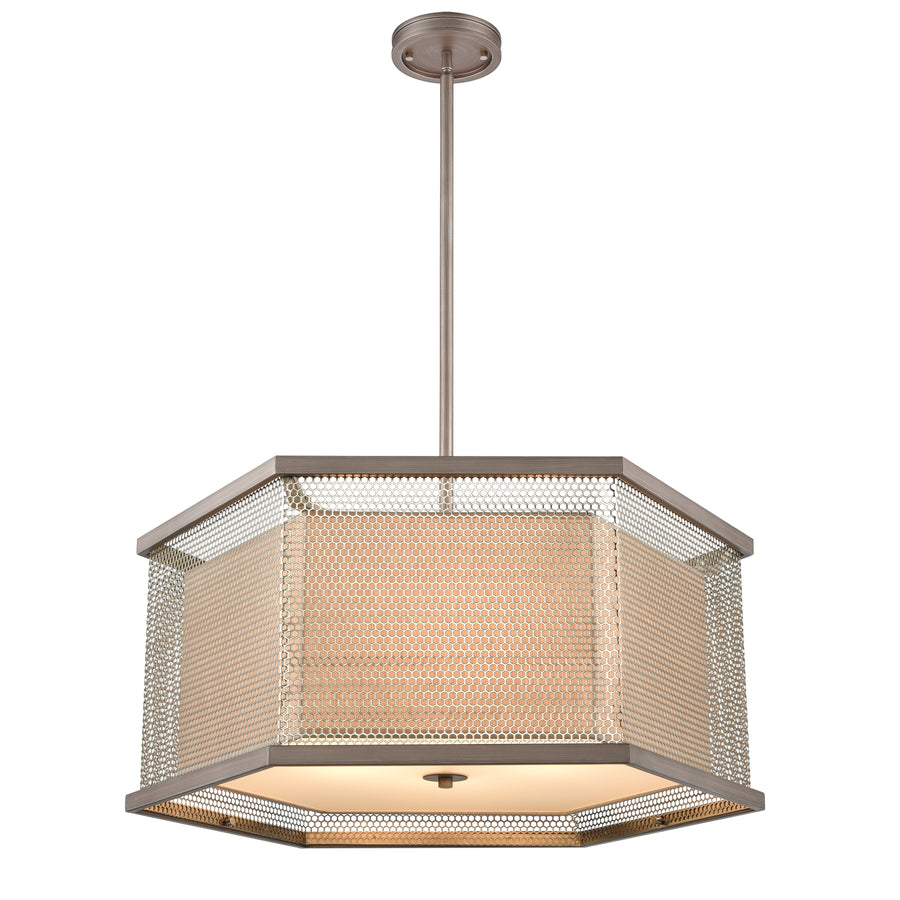 Crestler 28' 6 Light Chandelier in Weathered Zinc