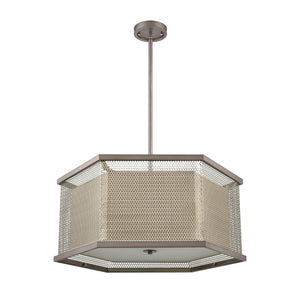 Crestler 28' 6 Light Chandelier in Weathered Zinc