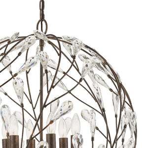 Crislett 27' 6 Light Chandelier in Sunglow Bronze