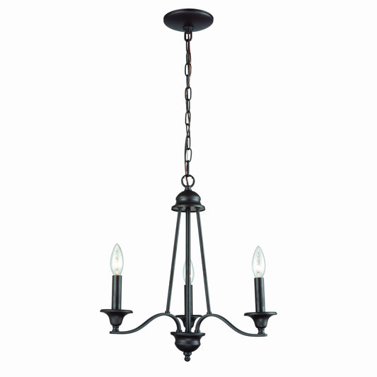 Farmington 18" 3 Light Chandelier in Oil Rubbed Bronze