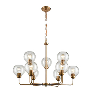 Astoria 32' 9 Light Chandelier in Satin Gold