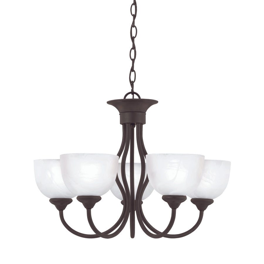 Tahoe 24' 5 Light Chandelier in Painted Bronze