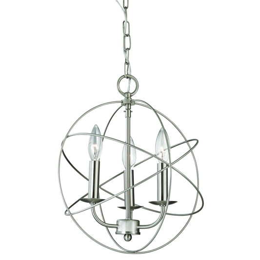 Williamsport 13" 3 Light Chandelier in Brushed Nickel