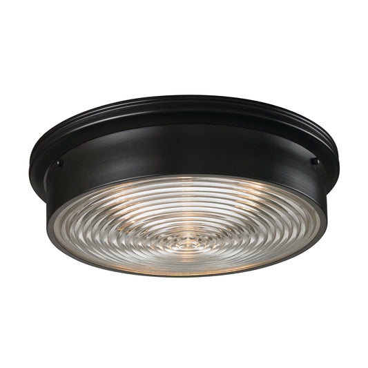 Chadwick 15" 3 Light Flush Mount in Oiled Bronze