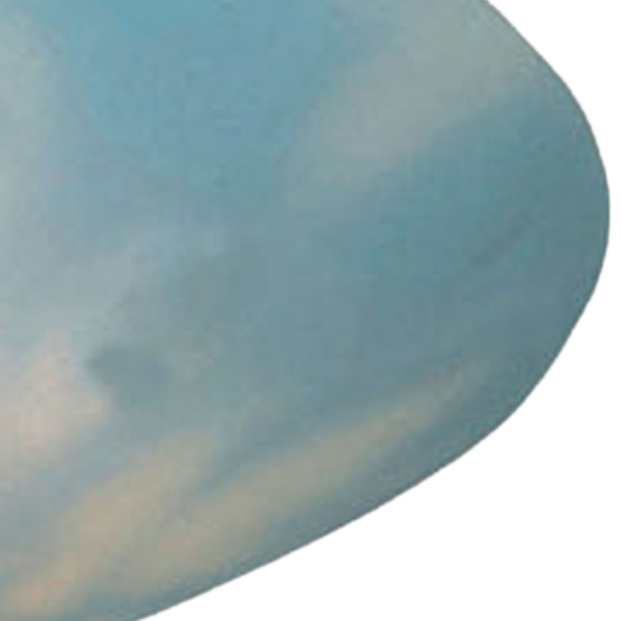 Kidshine 17' 3 Light Semi Flush Mount in Multicolor Glass with Cloud Motif & White