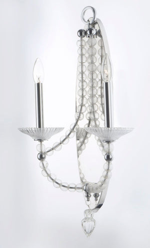Paris 25.75' 2 Light Wall Sconce in Polished Nickel