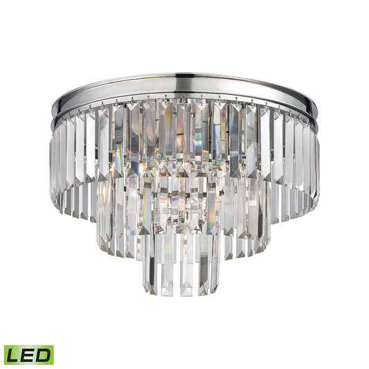 Palacial 19" 3 Light LED Semi Flush Mount in Polished Chrome