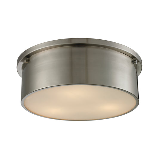 Simpson 14" 3 Light Flush Mount in Brushed Nickel