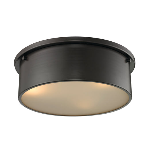 Simpson 14" 3 Light Flush Mount in Oil Rubbed Bronze