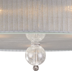 Alexis 23' 5 Light Semi Flush Mount in Antique Silver