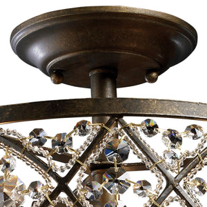 Amherst 13' 4 Light Semi Flush Mount in Antique Bronze