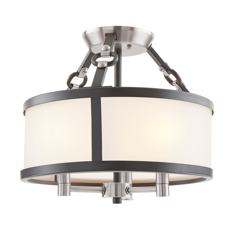 Armstrong Grove 13' 3 Light Semi Flush Mount in Espresso