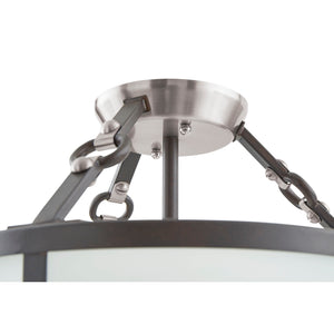 Armstrong Grove 13' 3 Light Semi Flush Mount in Espresso