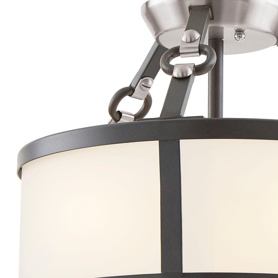 Armstrong Grove 13' 3 Light Semi Flush Mount in Espresso