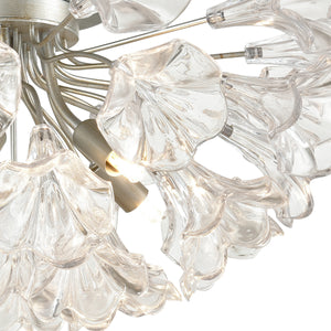 Celene 19' 5 Light Semi Flush Mount in Aged Silver