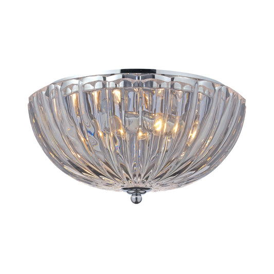 Crystal Flushmounts 12" 2 Light Flush Mount in Polished Chrome