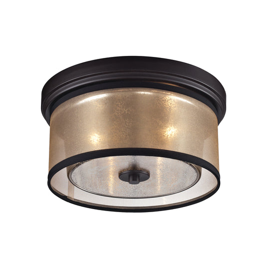 Diffusion 13" 2 Light Flush Mount in Oil Rubbed Bronze