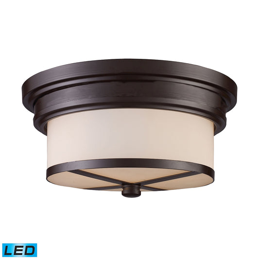 Flushmounts 13" 2 Light LED Flush Mount in Oiled Bronze