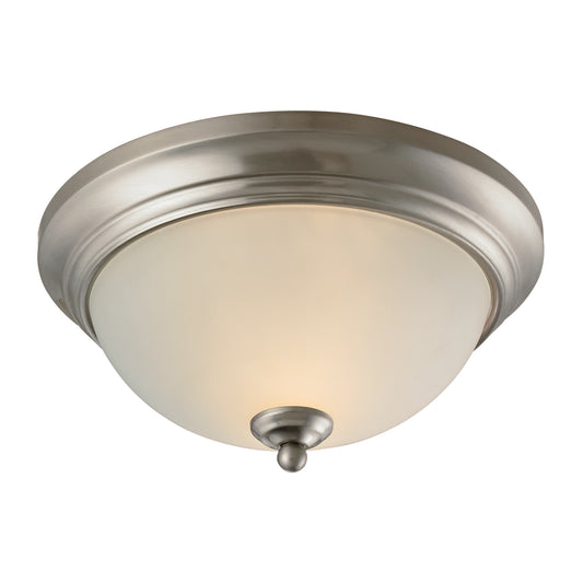 Huntington 11" 2 Light Flush Mount in Brushed Nickel