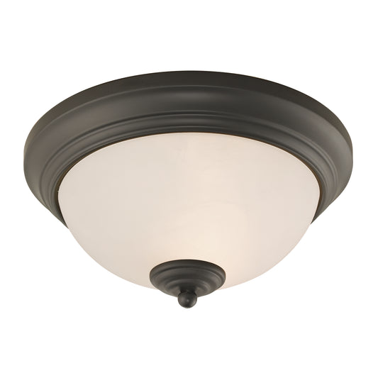 Huntington 11" 2 Light Flush Mount in Oil Rubbed Bronze