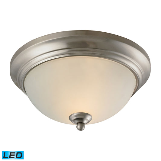 Huntington 11" 2 Light LED Flush Mount in Brushed Nickel