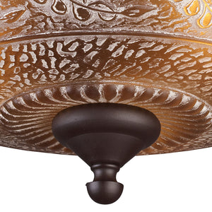 Norwich 14' 3 Light Semi Flush Mount in Oiled Bronze