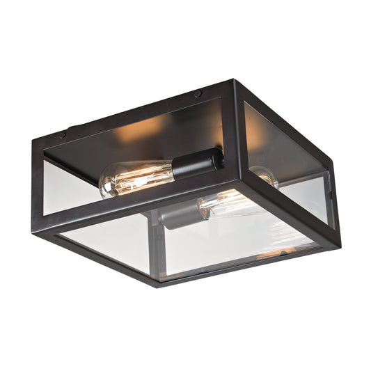 Parameters 12" 2 Light Flush Mount in Bronze