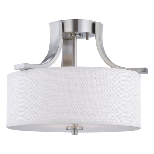 Pendenza 15.25" 2 Light Flush Mount in Brushed Nickel