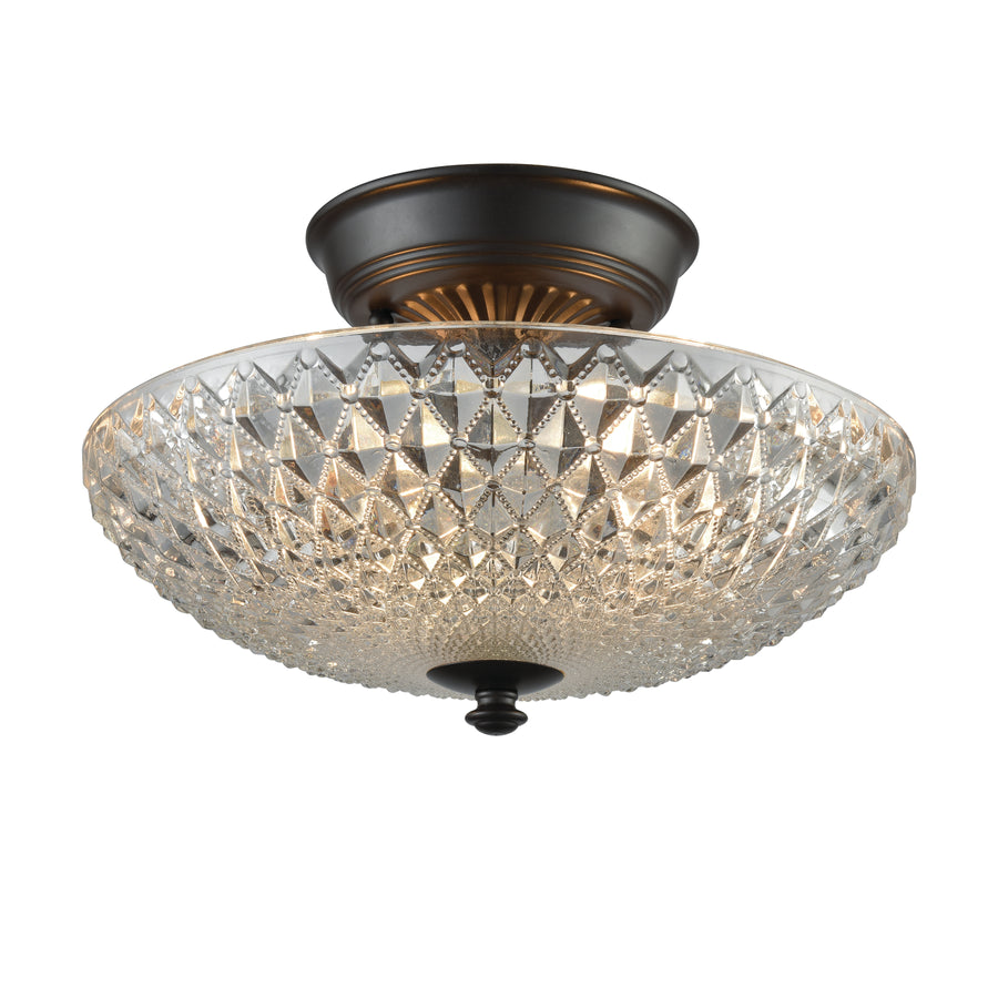 Sweetwater 12' 2 Light Semi Flush Mount in Oil Rubbed Bronze